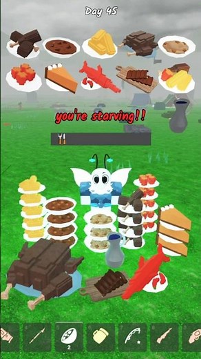 Hunger Test Thanksgiving Food 🦃 99 nights in the forest #99nightintheforest #99nights #roblox