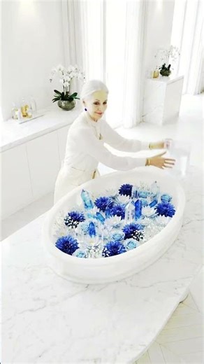 Grandma Sealed a Blue Garden Inside a Table 💙✨