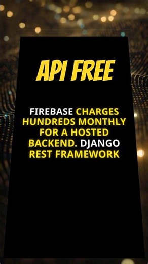 This Free Django REST Framework Replaces $300/mo Firebase #Shorts