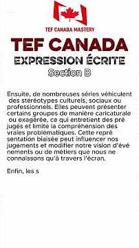 TEF Canada Written Expression – Complete Simulation and Method for Obtaining C1/C2 Sections B