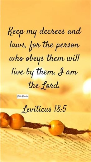Daily Bible Verse | Leviticus 18:5 | Live by God’s Word – Find True Life and Blessing #biblereader