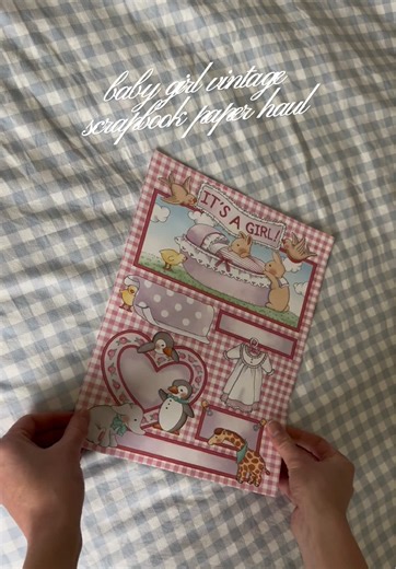 Vintage Scrapbook Paper Haul for Baby Girls