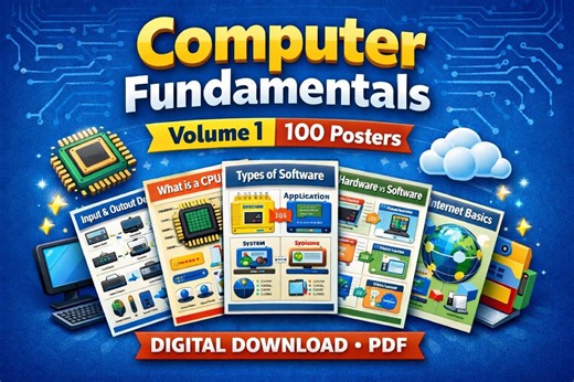 Computer Fundamentals Infographics | 100 Study Posters (digital Download) - Etsy