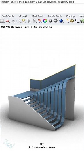 Rhino - EX 78 - Blend curve + Fillet edges
