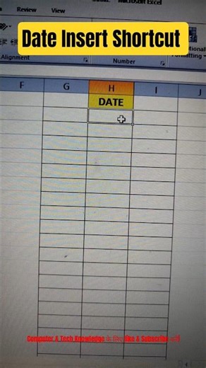 Excel me Date Insert Karne ka Shortcut | MS Excel Trick in Hindi