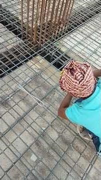 Roof Slab Rod Cutting and Binding #roof #roofslab # #construction #rod