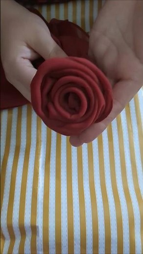 how to fold a hijab into rose #hijab #rose #bouquet