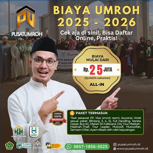 Paket Biaya Umroh 2026 2027 ✓Harga Realistis Terjangkau