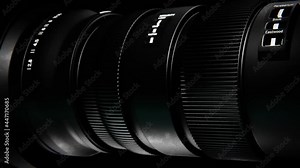 Camera lens 3d animation, showing formation of a lens