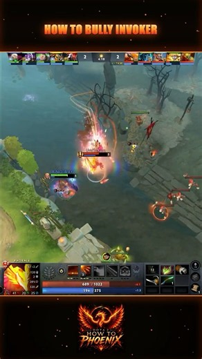 How To BULLY Invoker Mid 🔥 Phoenix #dota2shorts #invoker #phoenix #phoenixmid
