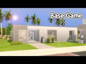 확장팩없이 단층 모던하우스 짓기 : 심즈4 건축 (NOCC, Sims 4 Base Game Build)