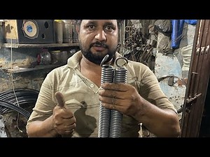 How to make a Long Tension Spring with Hooks - Old Lathe machine -No CNIC ,Just Skills #longvideo