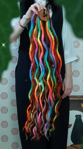 Partial classic crochet wavy dreads.💗 The rainbow tone can be a little intense with natural colours, however with a little combination, it looks pretty good as an accent, doesn't it. 🌈 Dreads are based crocheted, then hand waved like a classic way. Feel free to DM me SiberianDreads for beautiful custom work ✨️ #rainbowdreads #wavydreads #curlydreads #partialdreads #colorfuldreads #customdreads #crochetdreads #SiberianDreads | SiberianDreads