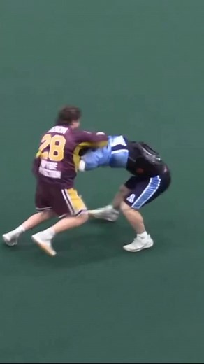 WHAT A FIGHT 👊💥 (via OJLL, nathangrenon/IG) #lacrosse #lax #laxtok #fight #sports #combat #fyp