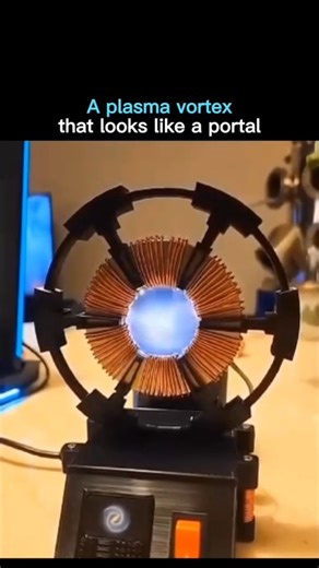 Ai | Robotics | Tech | next evolution on Instagram: "A plasma vortex inside a controlled magnetic field can look like a glowing portal to another world. 🔵✨ Researchers in the United States create these vortex structures using superheated ionized gas confined by strong magnetic fields. The plasma twists into a rotating column, producing vivid rings and swirling patterns that resemble sci-fi gateways. In reality, these shapes reveal how charged particles behave under electromagnetic forces, helpi