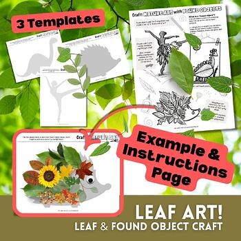 Nature & Leaf Art with Found Objects - Craft Project Instructions   Templates