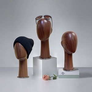 Brown Wood Effect Mannequin Head: Hat Wig Jewelry Display - Etsy