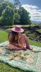 The most peaceful picnic by the stream 🧺🐥 with the fluffiest companions | Mother the Mountain Farm