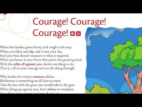 Courage Courage Courage!Poem|Summary|Class 7|Buzzword|English|Edgar Albert Guest