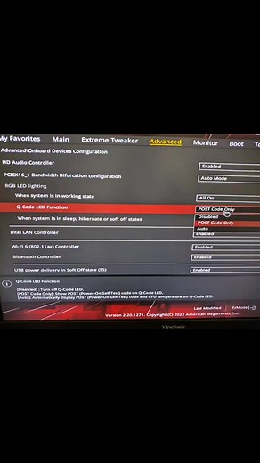 How to set the Asus X570 Crosshair VIII Impact's Q-Code to display CPU temperature? 🌡️ Just set it to Auto in the BIOS. See photo. #asusmotherboard #X570 #crosshairviiiimpact #AMD #cputemp #qcode | Dino.techtv
