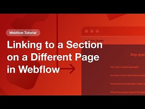 Linking to a Section on a Different Page in Webflow