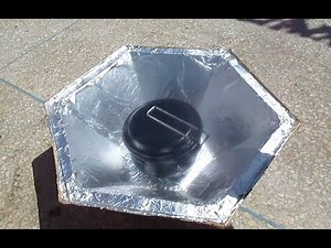 How to make a simple solar cooker كيف تصنع فرن لطهو الطعام بالشمس