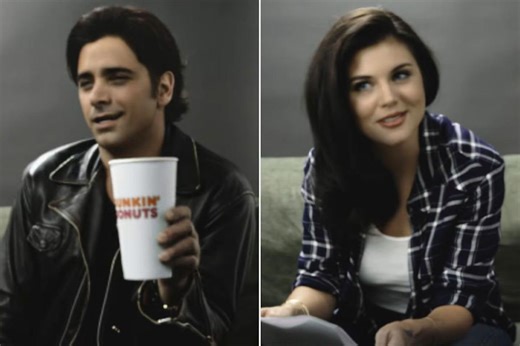 See John Stamos and Tiffani Thiessen 'audition' for Dunkin' Super Bowl commercial spoofing “Good Will Hunting”