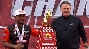 Richard Gadson is crowned 2025 NHRA Pro Stock Motorcycle champion