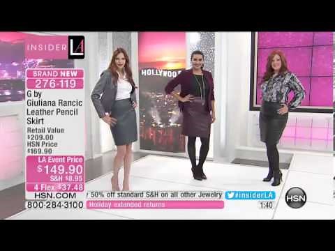 G by Giuliana Rancic Leather Pencil Skirt