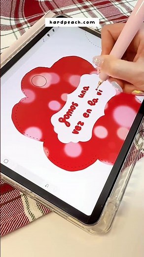 Haciendo etiquetas con frases y deseos en Procreate para colgarlas en el árbol de Navidad 🎄HardPeach