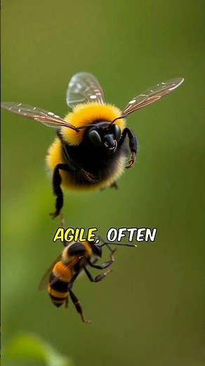 Bumblebee vs. Hornet Showdown! 🐝🐝 #fypp #facts #popular #animals #wildlifeshowdown #bear #wildlife