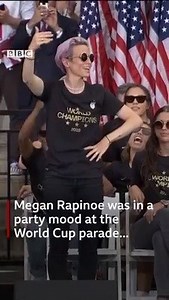 "We have to be better. We have to love more, hate less." Co-captain of the World Cup-winning US women's team Megan Rapinoe shared an empowering message at their champions parade. https://bbc.in/2NNvr2H | BBC News