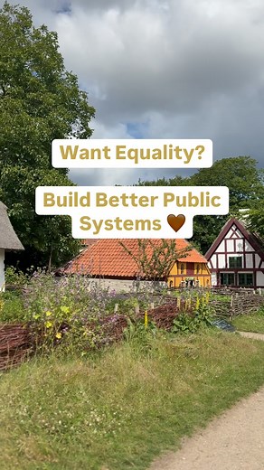 Emma Sánchez Andrade Smith on Instagram: "Denmark isn’t perfect—but it definitely shows what’s possible 🇩🇰 When the public option is the best option, something amazing happens: Everyone uses the same hospitals, bike lanes, schools, and saunas. And that means less mental load, fewer invisible barriers, and more trust in daily life. But let’s be honest: 🟠 Discrimination still shows up—in job applications, housing, and everyday interactions. 🟠 The wealth gap before taxes is growing. 🟠 And ethn