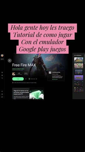 asi pueden volver a usar el emulador google play juegos mejor conocido como emulador tela 💪#fyp #pc #freefire