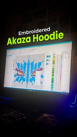 Emkri on Instagram: "Got a custom Akaza hoodie order from a true Demon Slayer fan, so we digitized the design and stitched a fully custom embroidered hoodie. If you’re an anime fan too, get your own custom hoodie from our site and wear your favorite character your way. #customhoodie #animehoodie #demonslayer"