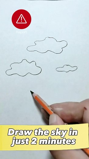 Draw the sky in just 2 minutes #drawing #fypシ #fyp #drawing #drawingtutorial #sky #pencil