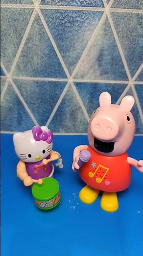 satisfying cool peppa pig sing & hello kitty drum