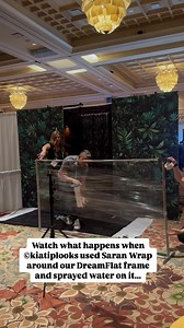 Watch what happens when @kiatiplooks wrapped Saran Wrap around our DreamFlat frame and sprayed water on it…the effect is chef’s kiss. Emulating a shower, so creative and magical 🔥 | Baby Dream backdrops