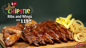 There’s a NEW taste experience, bursting with Chipotle flavour, waiting for you at Spur! Add a bit of spicy, smoky Mexican flavour with 300g ribs & 3 full chicken wings for only R119.90! Ts & Cs apply. https://bit.ly/2jYLbyg | Spur Steak Ranches