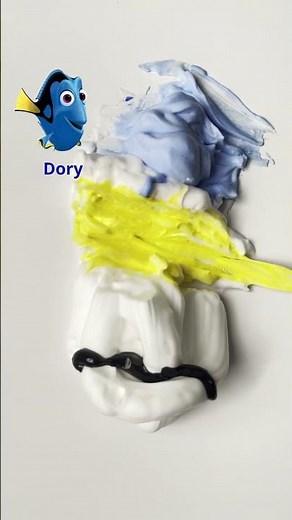 Mixing Dory’s Iconic Colors Into Real Paint | Acrylic Art Magic 🎨