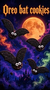Don't Miss Out on These Creepy Oreo Bats! 🦇 #halloweenfood #shorts