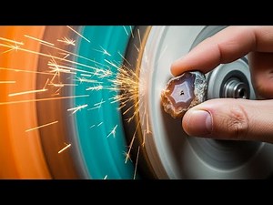 Chalcedon mit Pyrit – Vom Rohstein zum Hochglanz! | Live Schleifen & Polieren