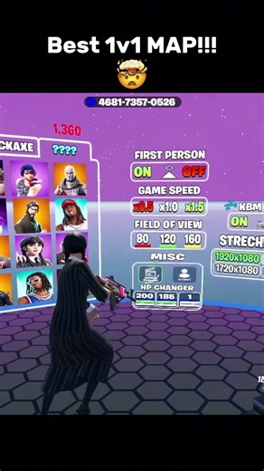 BEST 1V1 SKINS MAP #fortnite #1v1 #skin