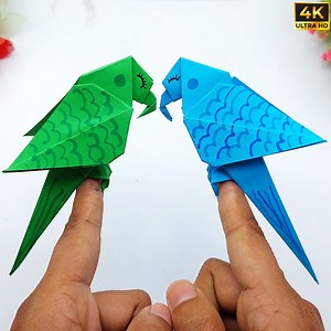 21K views · 39 reactions | How to Make Cute Paper Parrot | Origami Parrot | Easy Paper Crafts For School Projects | Million Ideas of Crafts | Facebook