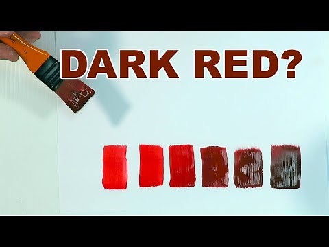 How To Make Dark Red Paint and Burnt Umber Colour Easy ! Using Acrylic Paints