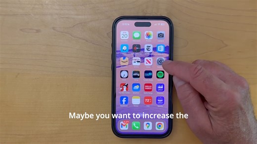 Increase Text Size iOS