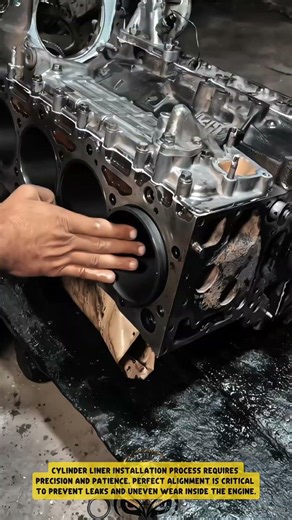Cylinder Liner Installation into Engine Block using Manual Press Fit Technique
