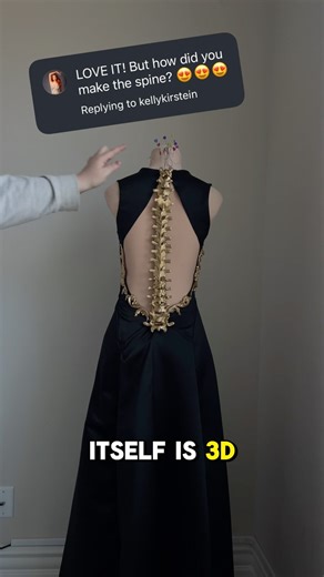 Sarah Hambly on Instagram: "It’s a 3D print I made from the davemakesstuff ‘wearable spine’ file on thingiverse! Totally a free file, I used my limited (at the time) knowledge of working with a 3D printer to flatten the pieces along the x axis to shorten the vertebrae column and make it more wearable and comfortable! I noticed the original file stuck out quite a bit from the back and I wanted to reduce how far out it stuck (I love mcqueen’s spine corset but that thing stuck out FAR and I wasn’t 