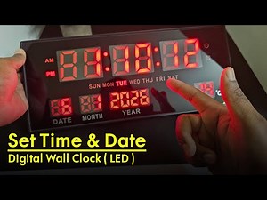 How To Set Time & Date on Digital LED Wall Clock| Digital Wall Clock Time Setting