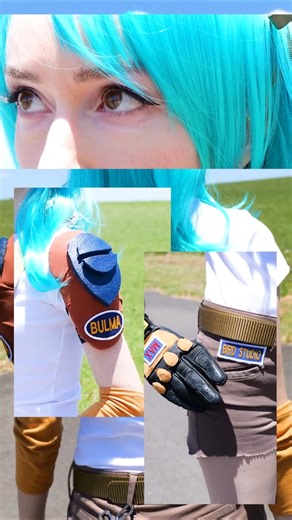 Bulma Cosplay 💙 Dragon Ball 🏍️✨